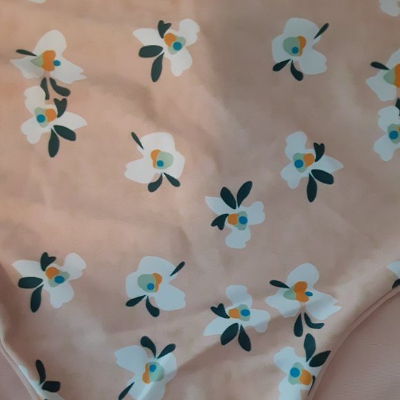 NWOT Pale Blush Pink High Waist Hi Cut Bikini Bottoms - Picture 4 of 6